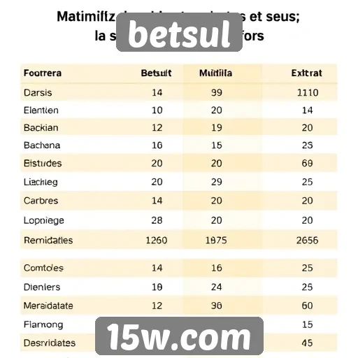 Comparativo de odds entre betsul e concorrentes